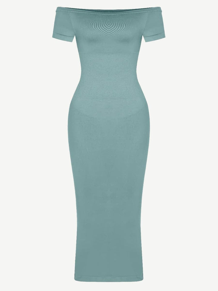 Valantomode | Smooth Off-Shoulder Bodycon Midi Dress