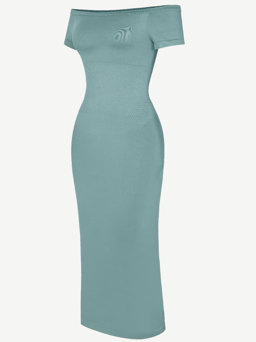 Valantomode | Smooth Off-Shoulder Bodycon Midi Dress