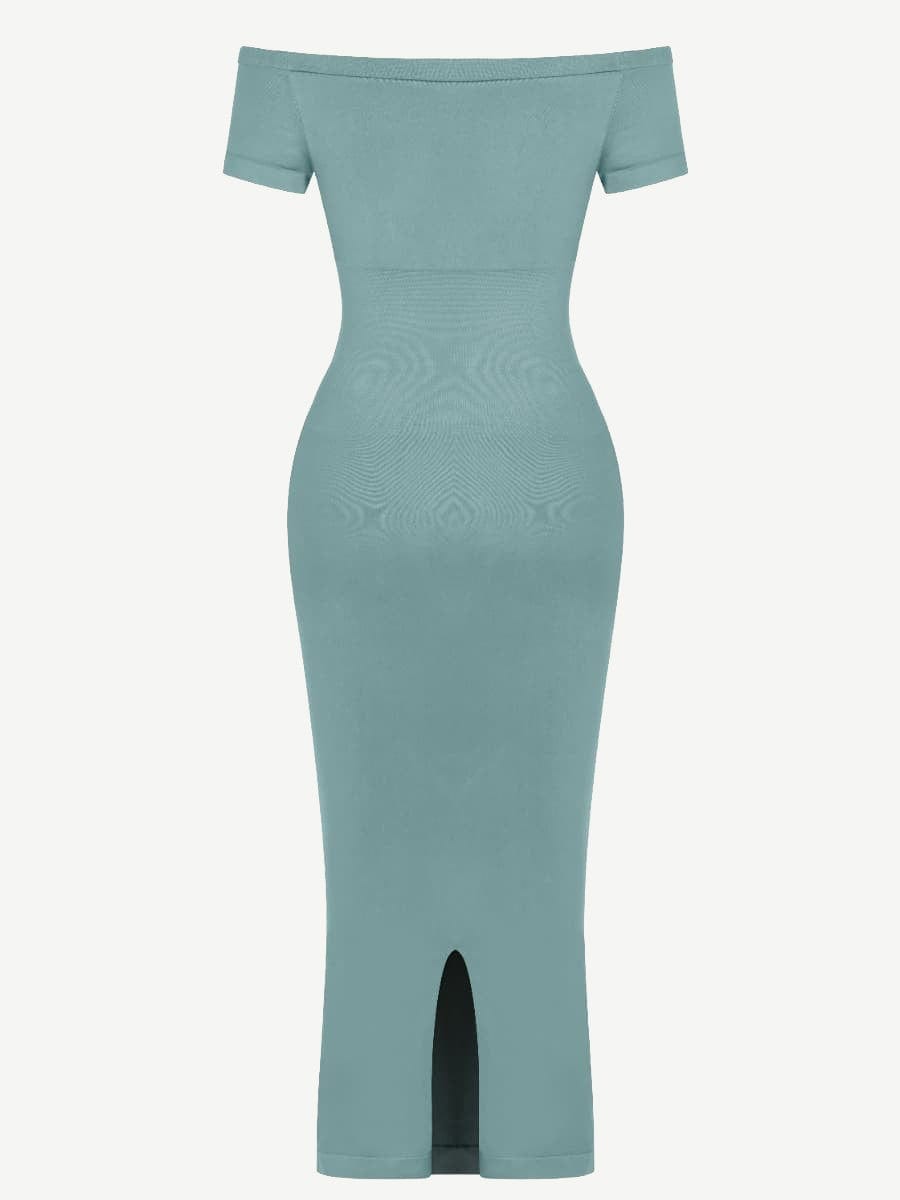 Valantomode | Smooth Off-Shoulder Bodycon Midi Dress