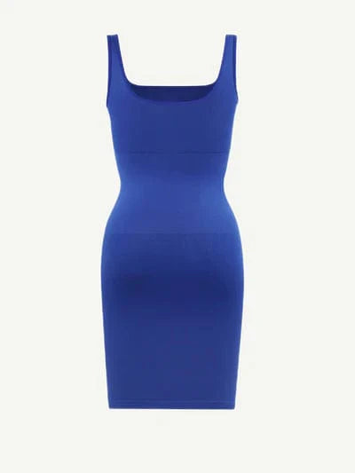 Valantomode | Bodycon Mini Dress with Square Neck and Removable Pads - Snatched Shapewear