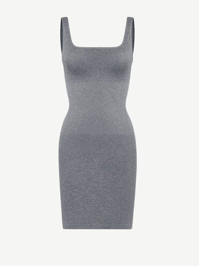Valantomode | Bodycon Mini Dress with Square Neck and Removable Pads - Snatched Shapewear