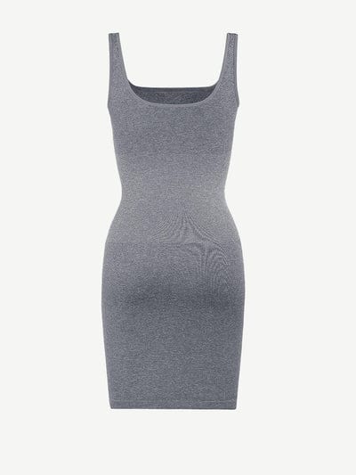 Valantomode | Bodycon Mini Dress with Square Neck and Removable Pads - Snatched Shapewear
