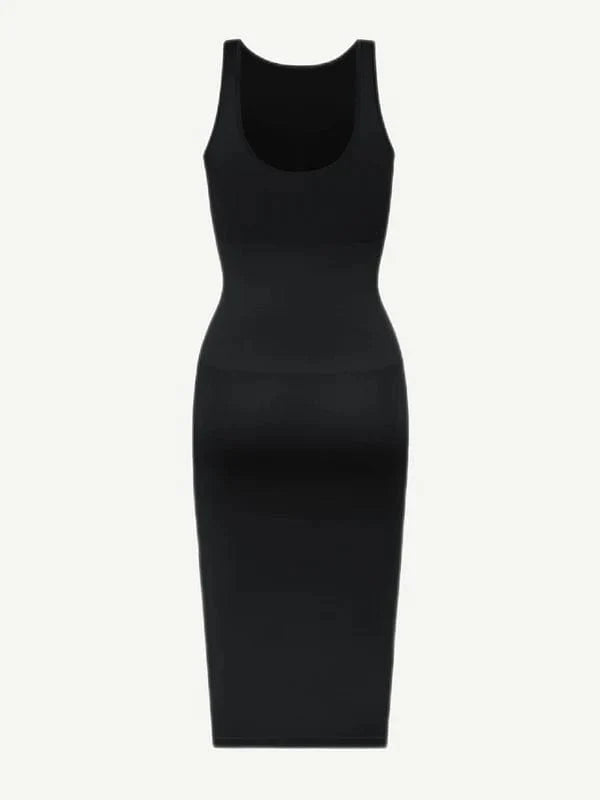 Valantomode | Bodycon Midi Dress with Tummy Control Shapewear