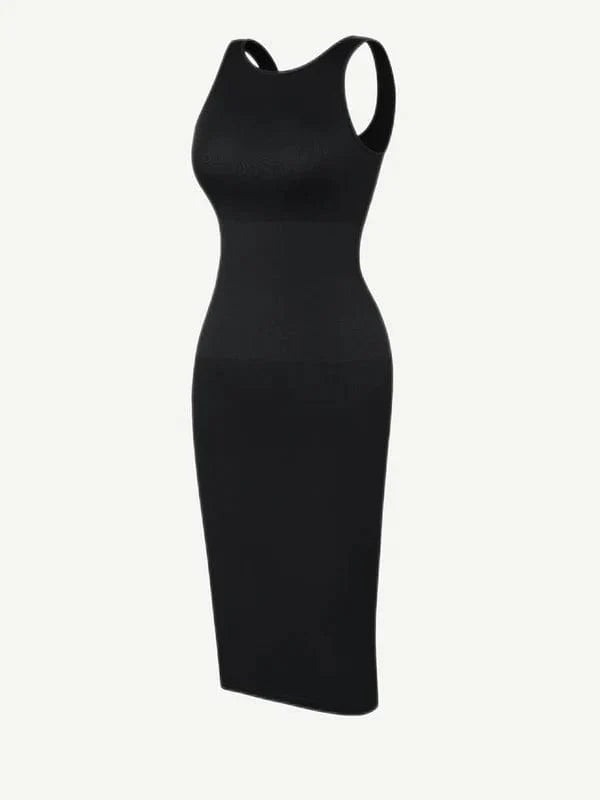 Valantomode | Bodycon Midi Dress with Tummy Control Shapewear