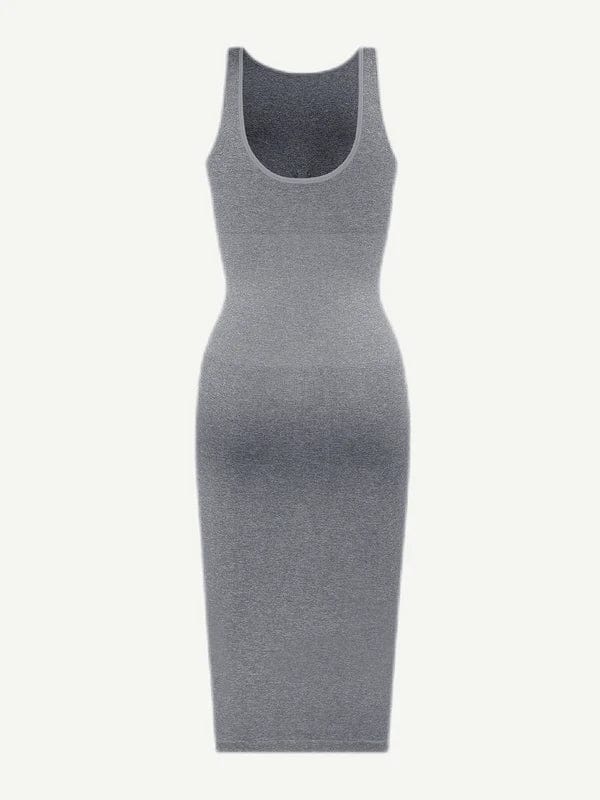 Valantomode | Bodycon Midi Dress with Tummy Control Shapewear