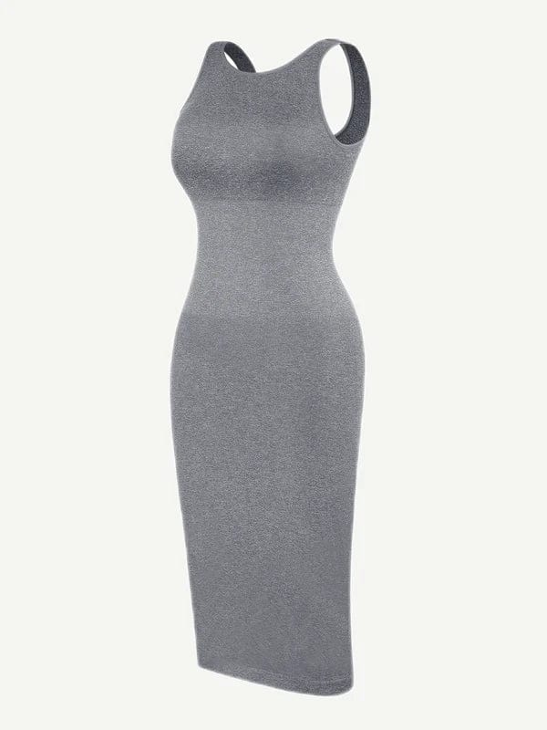 Valantomode | Bodycon Midi Dress with Tummy Control Shapewear