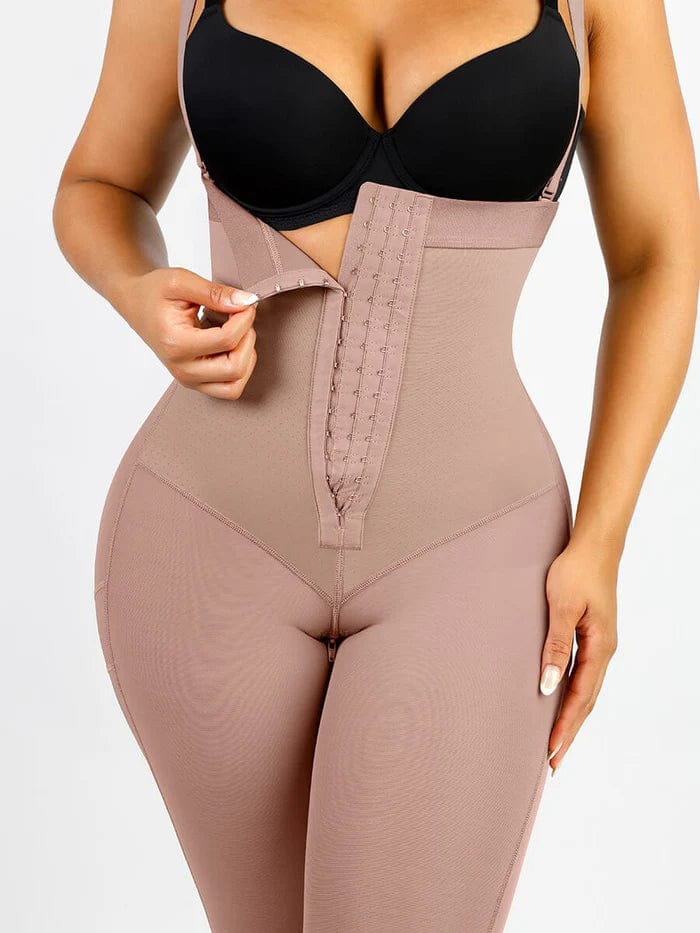 Valantomode | Adjustable Strap Open-Bust Tummy Control Shapewear Bodysuit
