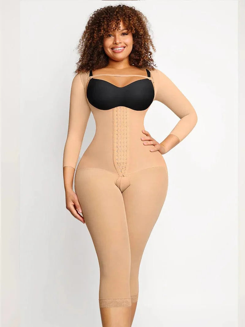 Valantomode | U-Shape Bust Support Long Sleeve Shapewear Bodysuit