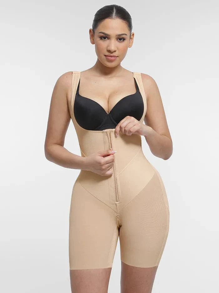 Valantomode | U-Shaped Open Bust Tummy Control Bodysuit with Waist Slimming Support