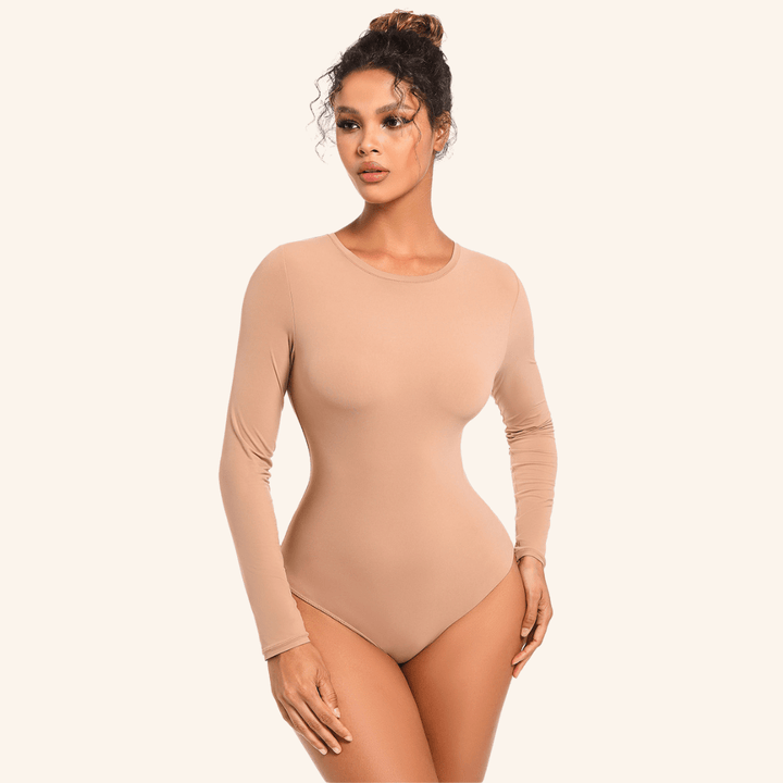 Valantomode | Long Sleeve Ultra-Stretch Tummy Control Shaping Bodysuit