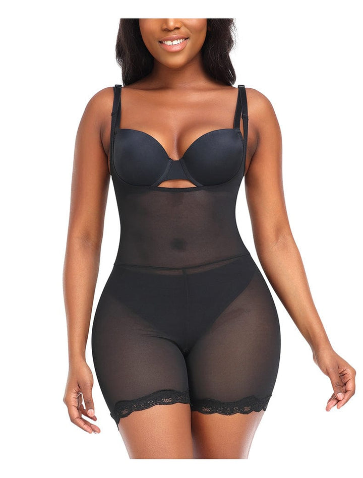 Valantomode | Lace Shaper Bodysuit with Breathable Fabric, Removable Hip Pads, and Adjustable Straps