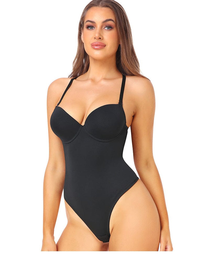 Valantomode | Backless Tummy Control Bodysuit with Integrated Bra