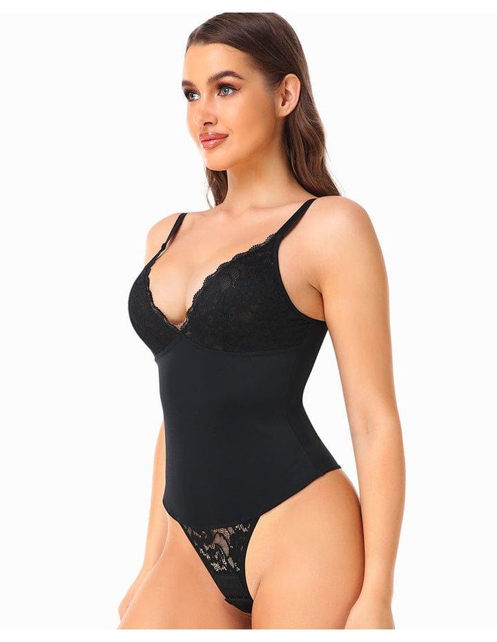 Valantomode | Shaping Bodysuit with Built-In Bra and Lace Underwear for a Slimmer Waist