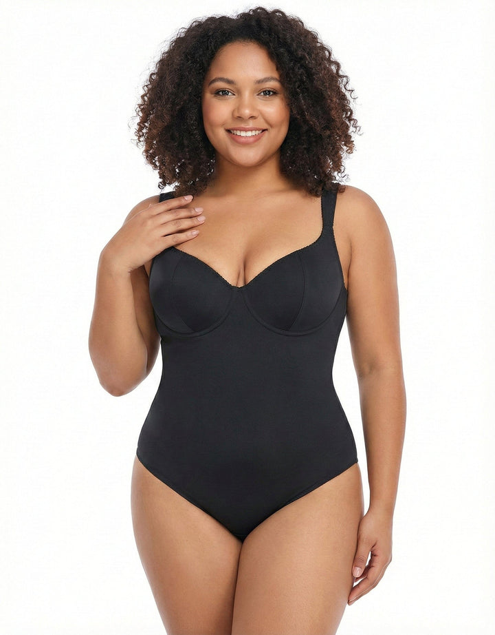 Valantomode | Adjustable Straps Women's Shaping Bodysuit with Tummy Control and Bust Support