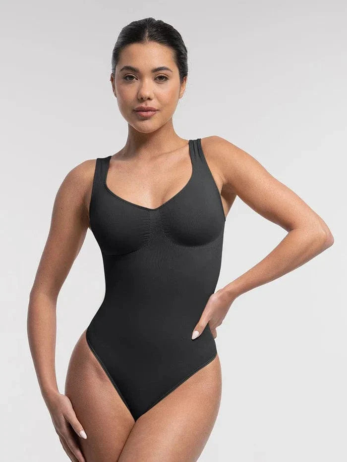 Valantomode | Women's Shaping Bodysuit with T-Back Brief for Tummy Control and Bust Support