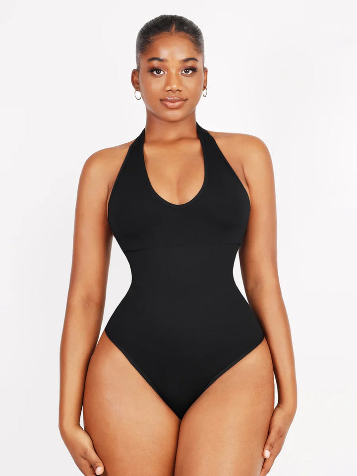Valantomode | Shaping Bodysuit with Halter Neck and Waist Control