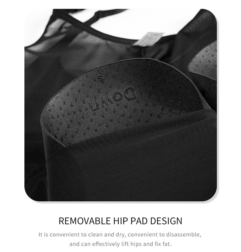 Valantomode | Lace Shaper Bodysuit with Breathable Fabric, Removable Hip Pads, and Adjustable Straps