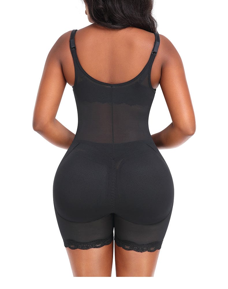 Valantomode | Lace Shaper Bodysuit with Breathable Fabric, Removable Hip Pads, and Adjustable Straps