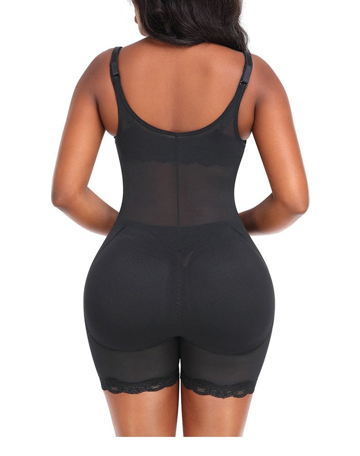 Valantomode | Lace Shaper Bodysuit with Breathable Fabric, Removable Hip Pads, and Adjustable Straps