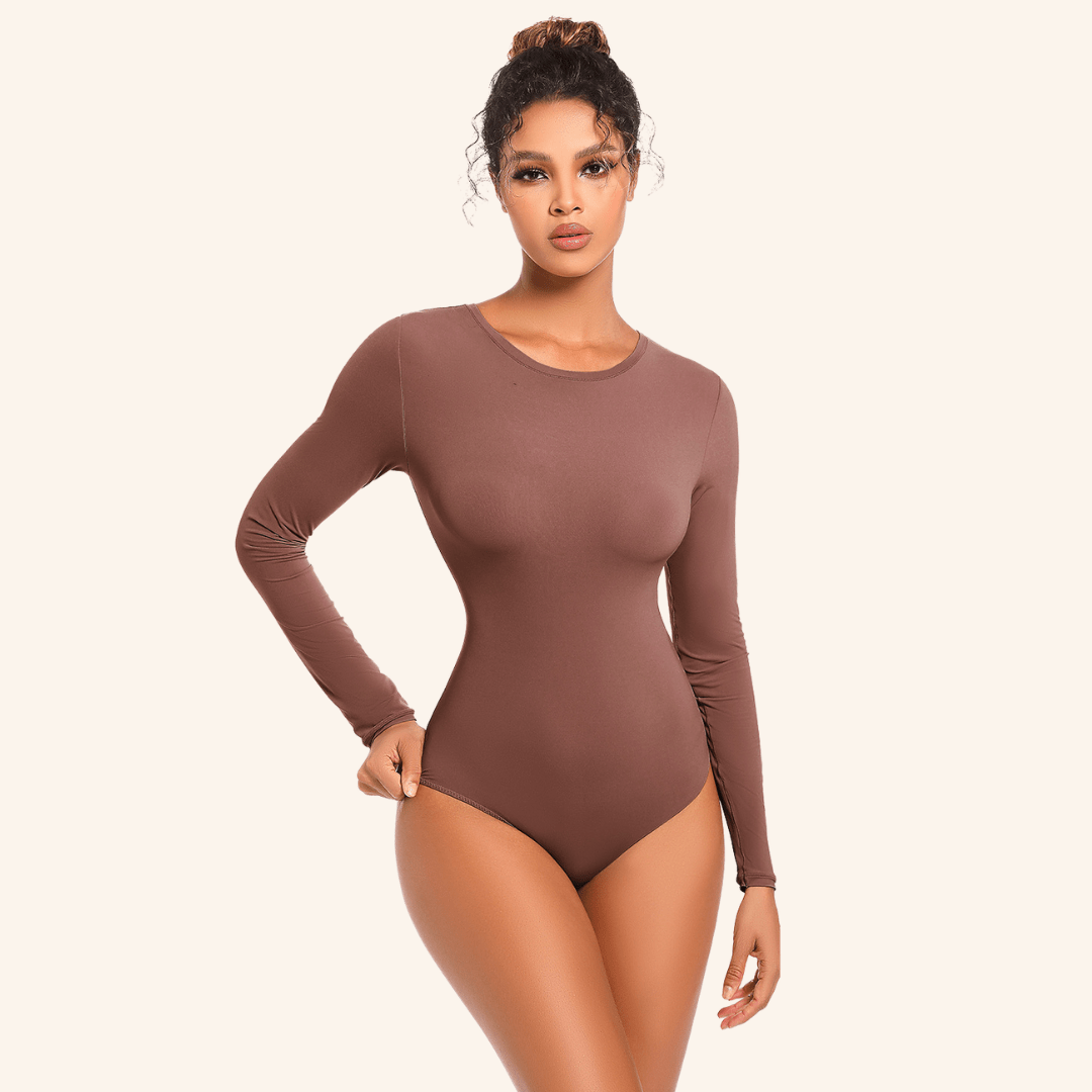 Valantomode | Long Sleeve Ultra-Stretch Tummy Control Shaping Bodysuit