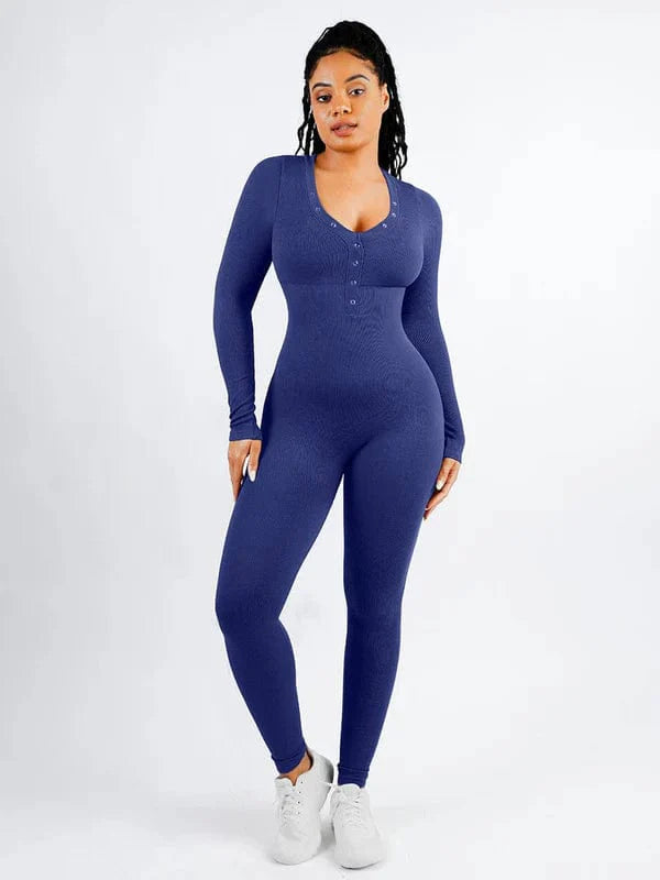 Valantomode | High Elasticity Deep V Full Body Shaping Jumpsuit