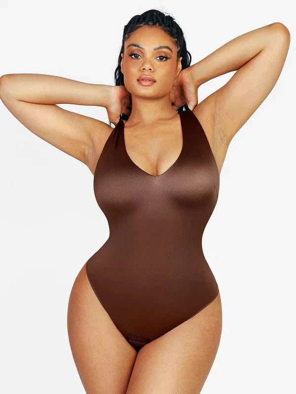 Valantomode | V-Neck Waist-Enhancing Shapewear Bodysuit