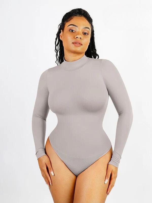 Valantomode | Long Sleeve Turtleneck Compression Shapewear Bodysuit