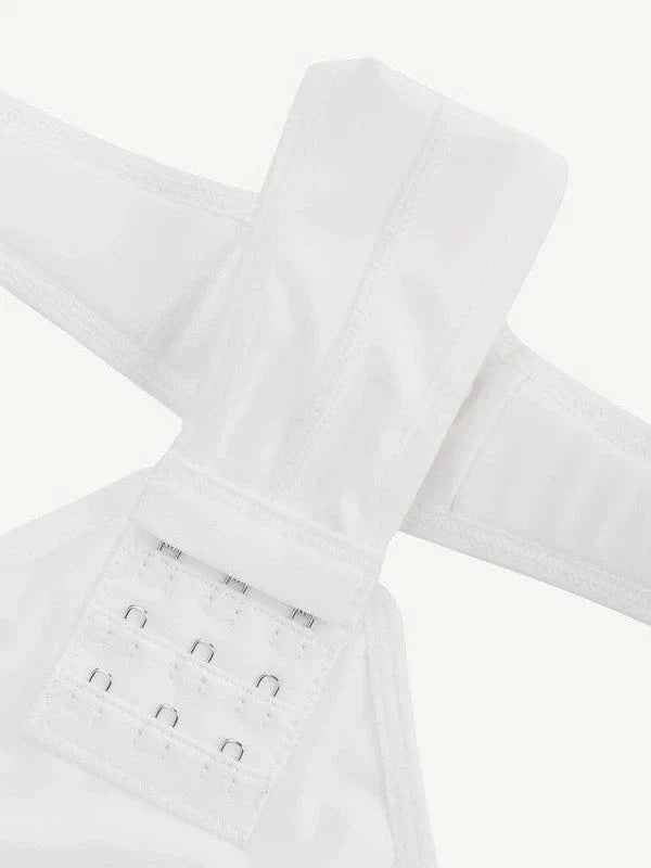 Valantomode | Long Sleeve Deep V Neck Shapewear Thong Bodysuit