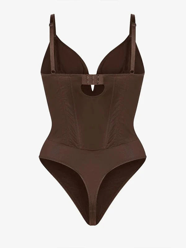 Valantomode | V-Neck Tummy Control Shapewear Bodysuit