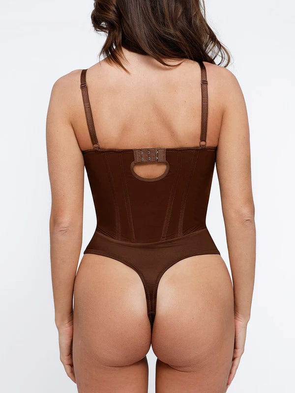 Valantomode | V-Neck Tummy Control Shapewear Bodysuit