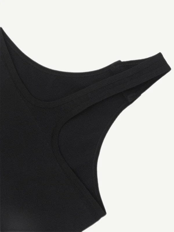 Valantomode | V-Neck Tummy Control Thong Shapewear Bodysuit