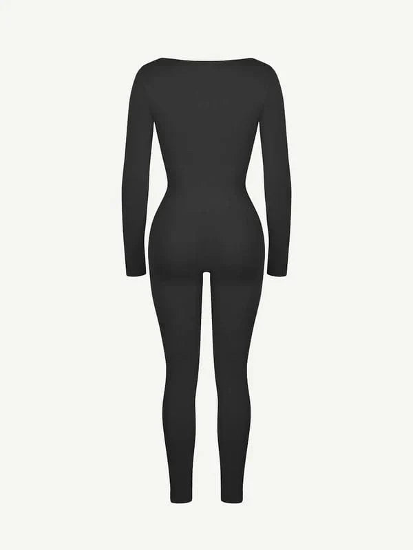Valantomode | Deep V Neck Shaping Bodysuit with Tummy Control – Full Body Jumpsuit