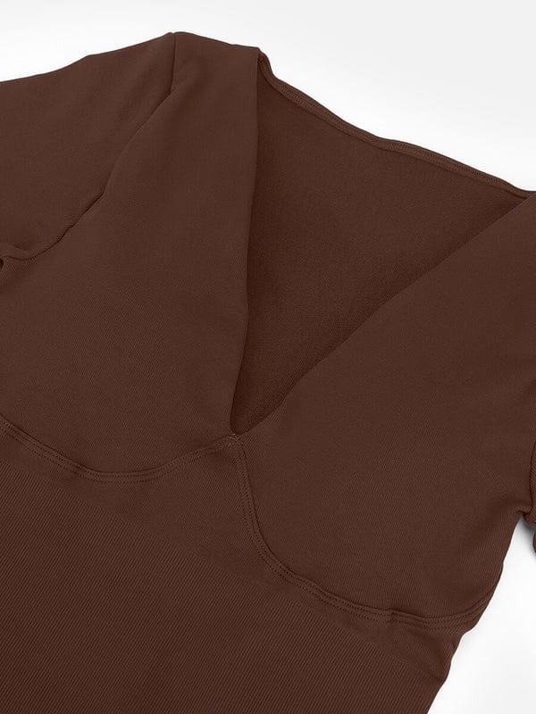 Valantomode | Deep V Neck Shaping Bodysuit with Tummy Control – Full Body Jumpsuit