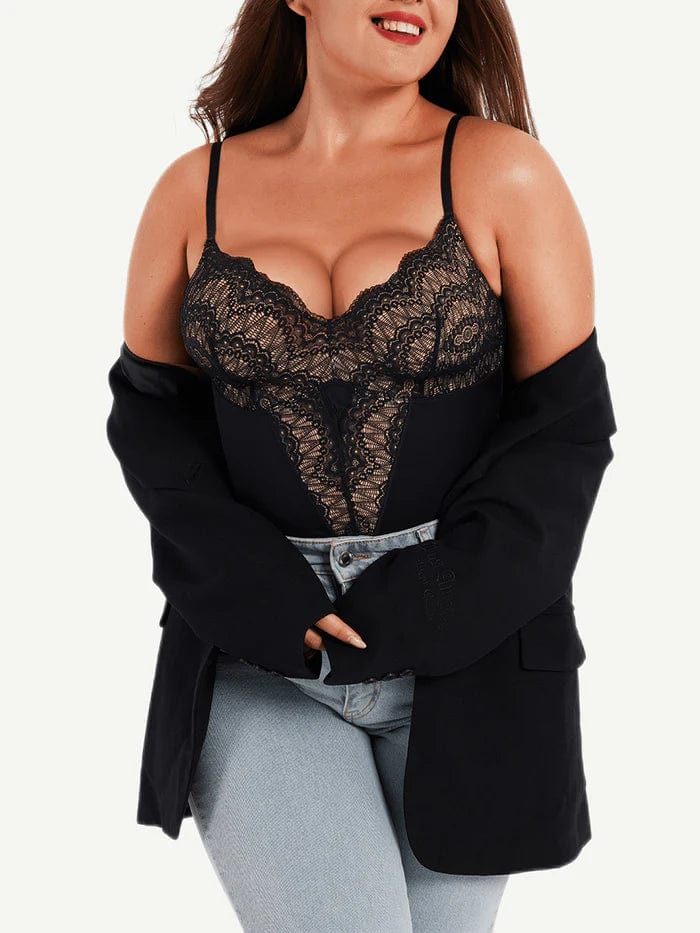 Valantomode | Chic Lace Tummy-Control Shapewear Bodysuit