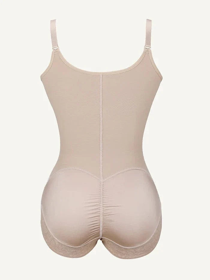 Valantomode | Front-Zip Waist-Slimming Shapewear with Tummy Control and U-Shaped Open Bust Support