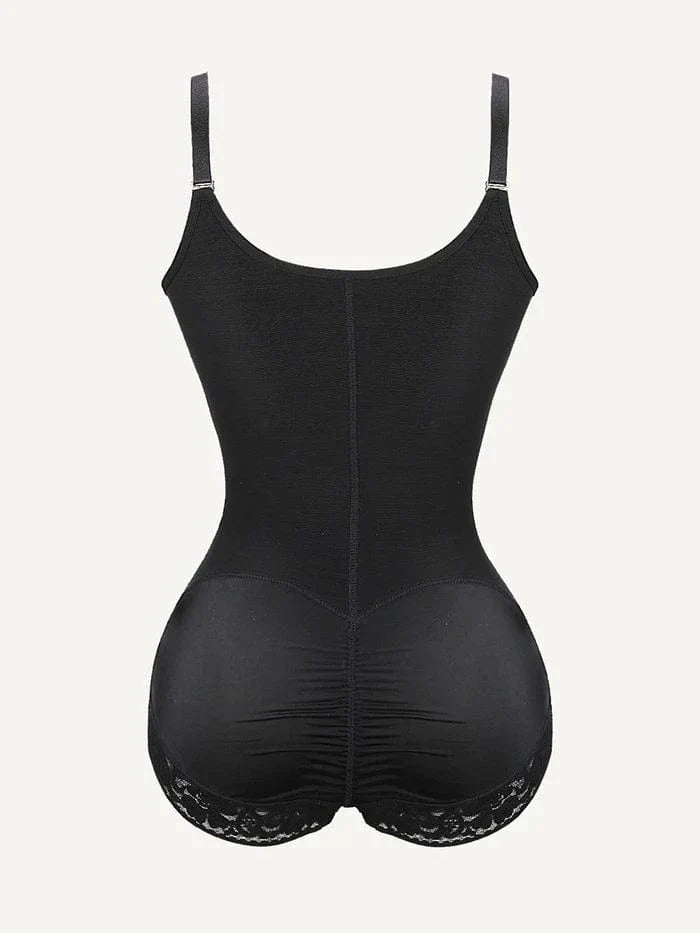 Valantomode | Front-Zip Waist-Slimming Shapewear with Tummy Control and U-Shaped Open Bust Support