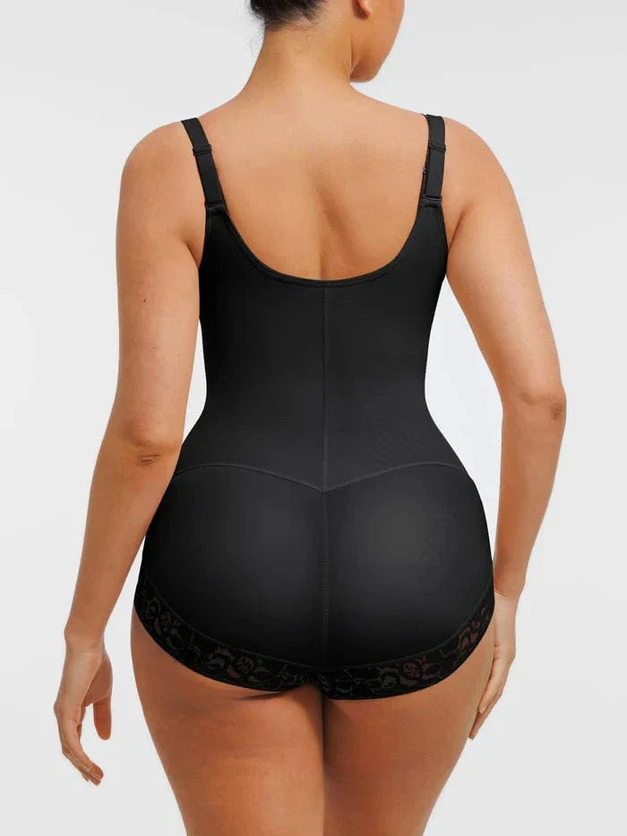 Valantomode | Front-Zip Waist-Slimming Shapewear with Tummy Control and U-Shaped Open Bust Support