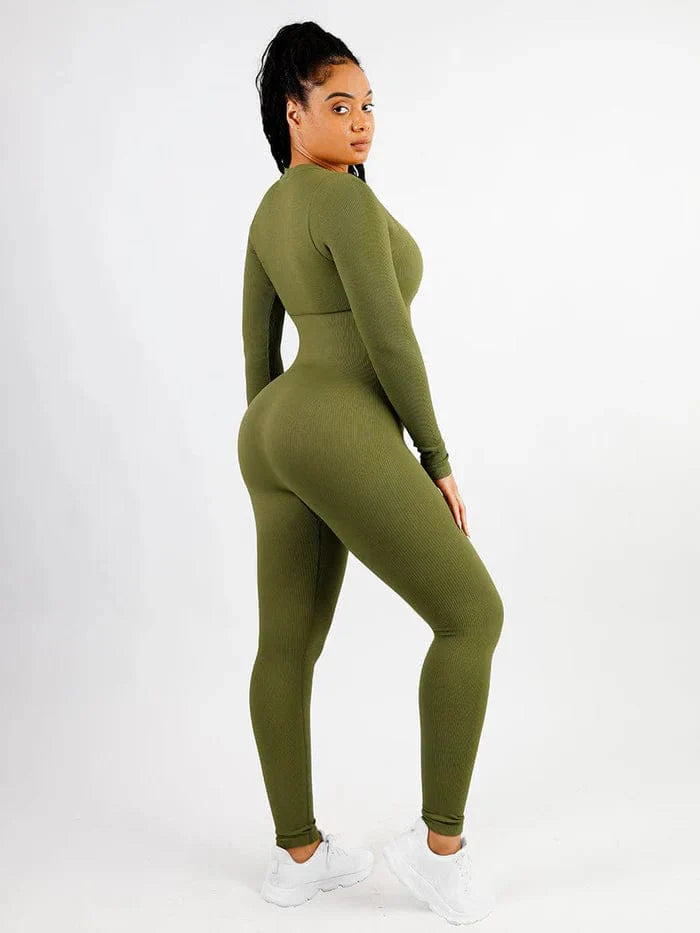 Valantomode | High Elasticity Deep V Full Body Shaping Jumpsuit