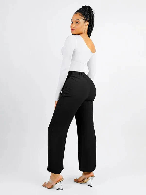 Valantomode | One-Shoulder Long Sleeve Shapewear Thong Bodysuit