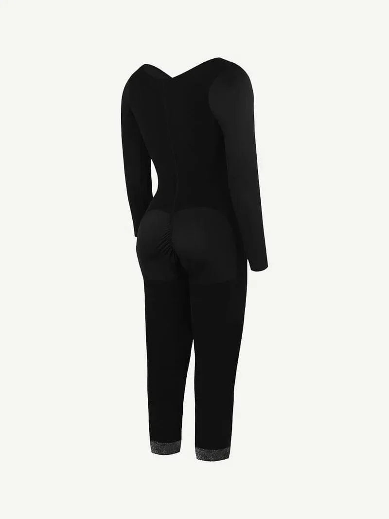 Valantomode | U-Shape Bust Support Long Sleeve Shapewear Bodysuit