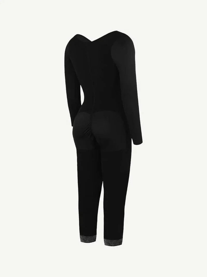 Valantomode | U-Shape Bust Support Long Sleeve Shapewear Bodysuit