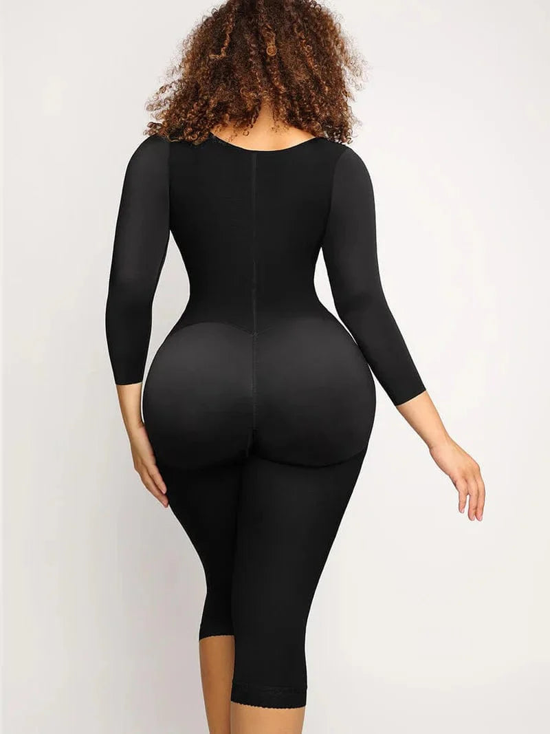 Valantomode | U-Shape Bust Support Long Sleeve Shapewear Bodysuit