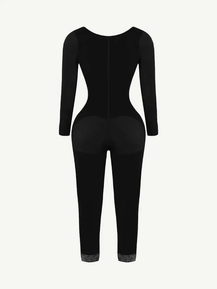 Valantomode | U-Shape Bust Support Long Sleeve Shapewear Bodysuit