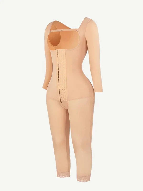 Valantomode | U-Shape Bust Support Long Sleeve Shapewear Bodysuit