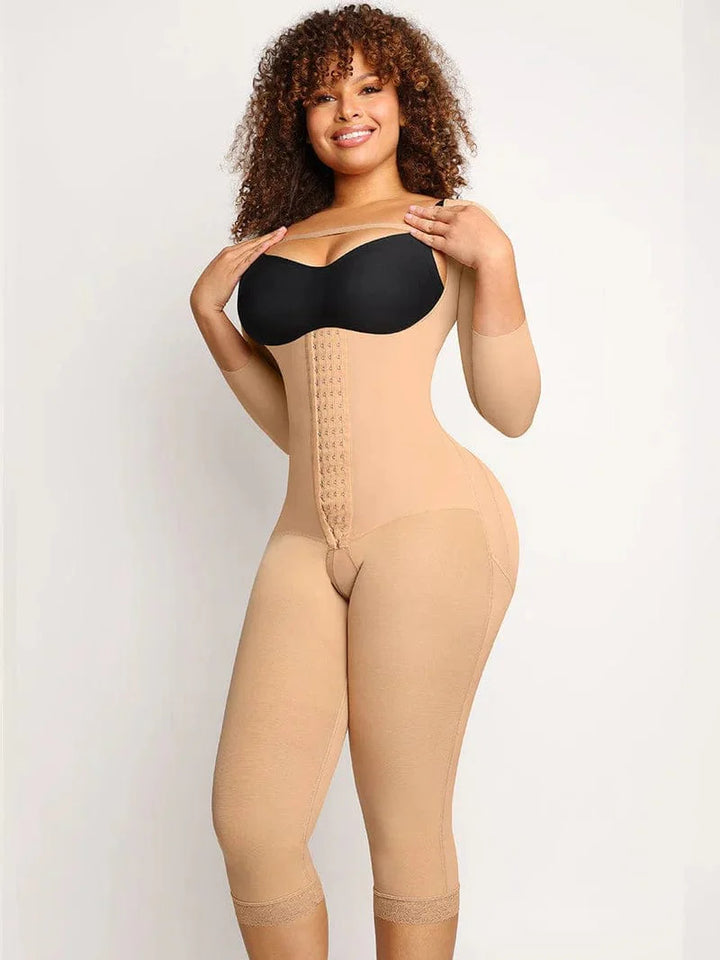Valantomode | U-Shape Bust Support Long Sleeve Shapewear Bodysuit