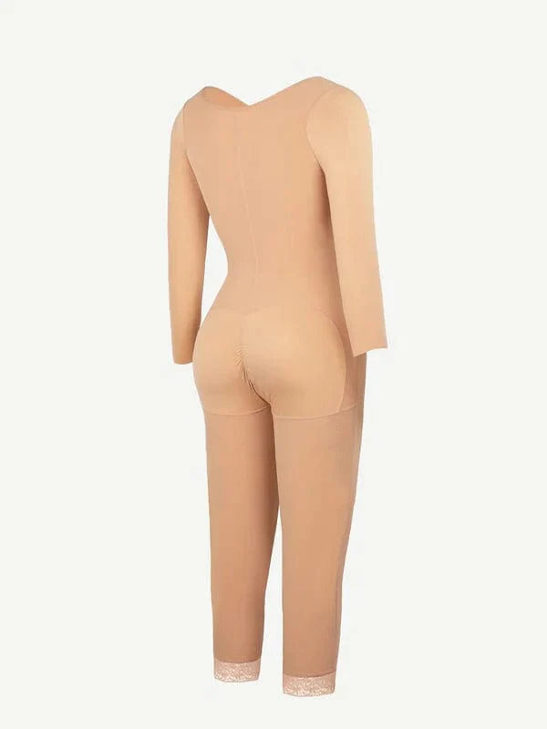 Valantomode | U-Shape Bust Support Long Sleeve Shapewear Bodysuit