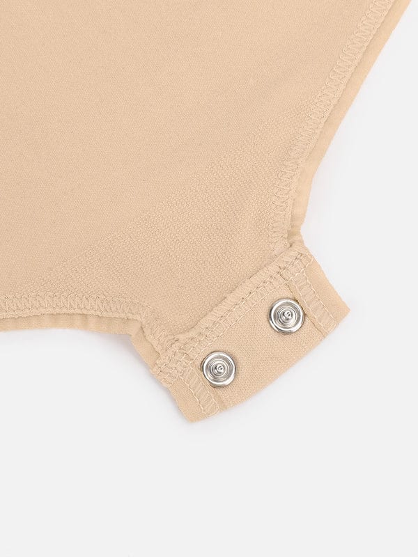 Valantomode | Long Sleeve Deep Back Tummy Control Shapewear Bodysuit