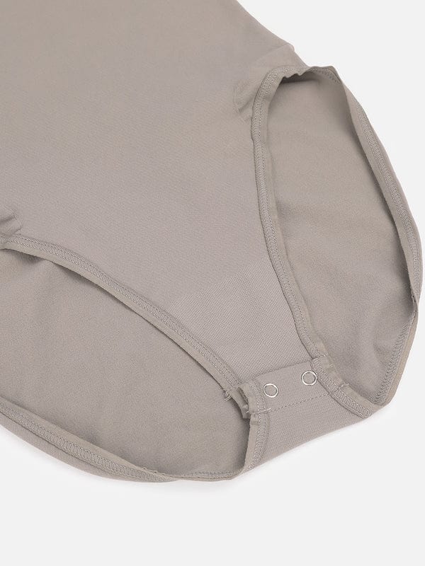 Valantomode | Long Sleeve Deep Back Tummy Control Shapewear Bodysuit
