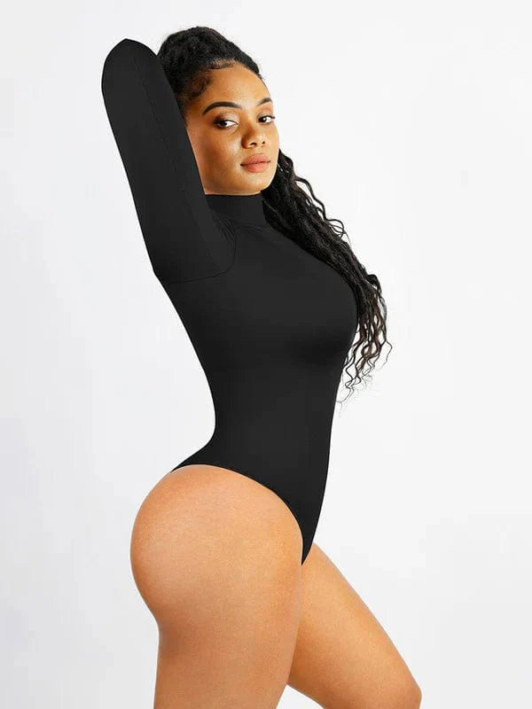 Valantomode | Long Sleeve Turtleneck Compression Shapewear Bodysuit