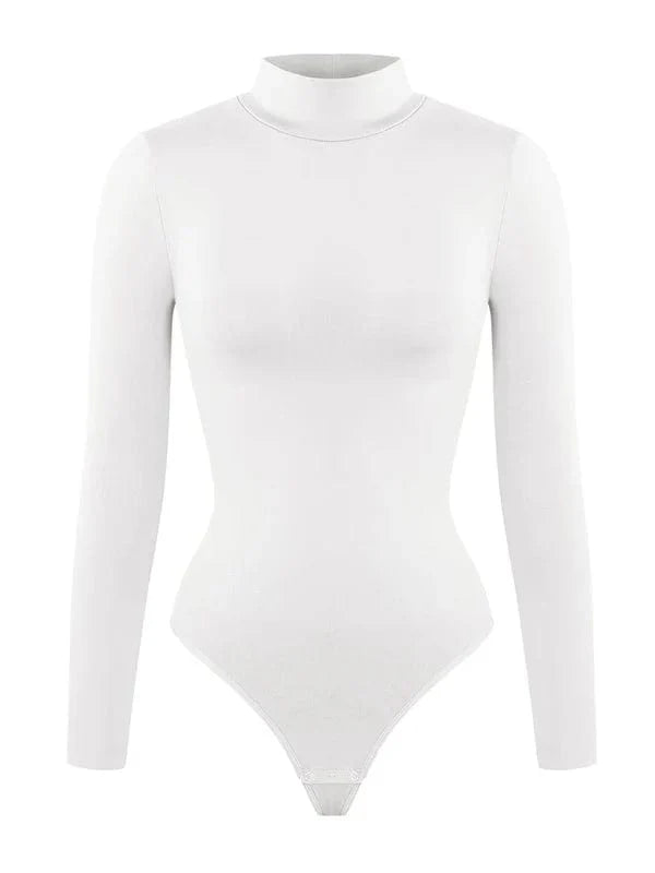 Valantomode | Long Sleeve Turtleneck Compression Shapewear Bodysuit
